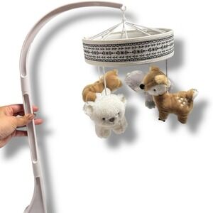 Bailey  Baby Crib‎ Mobile Woodland Creatures Grey Brown WP113Q